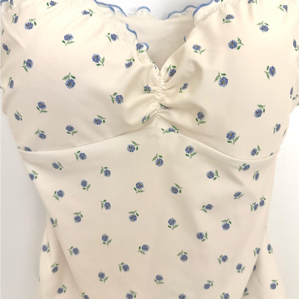 H&M Blue and White Polka Dot One Piece Swimsuit - Picture 4 of 7